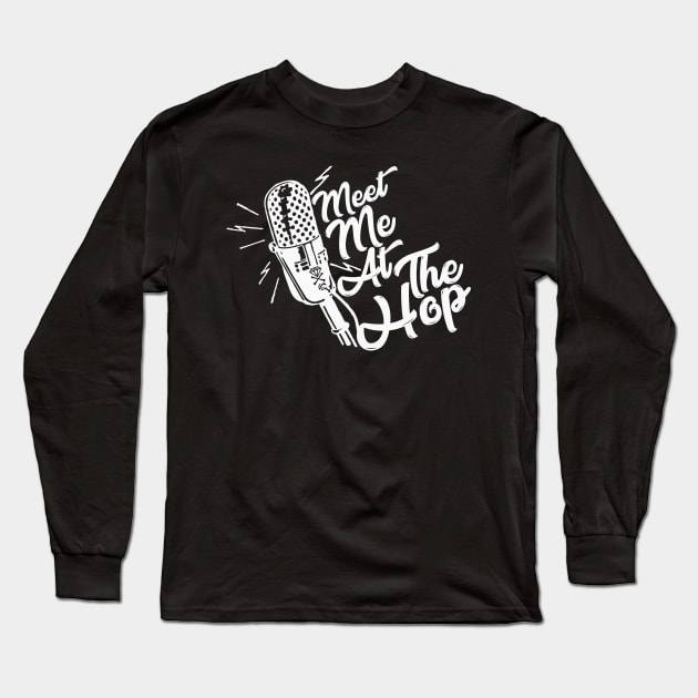 Meet Me At The Hop (I) Long Sleeve T-Shirt by Retro_Rebels